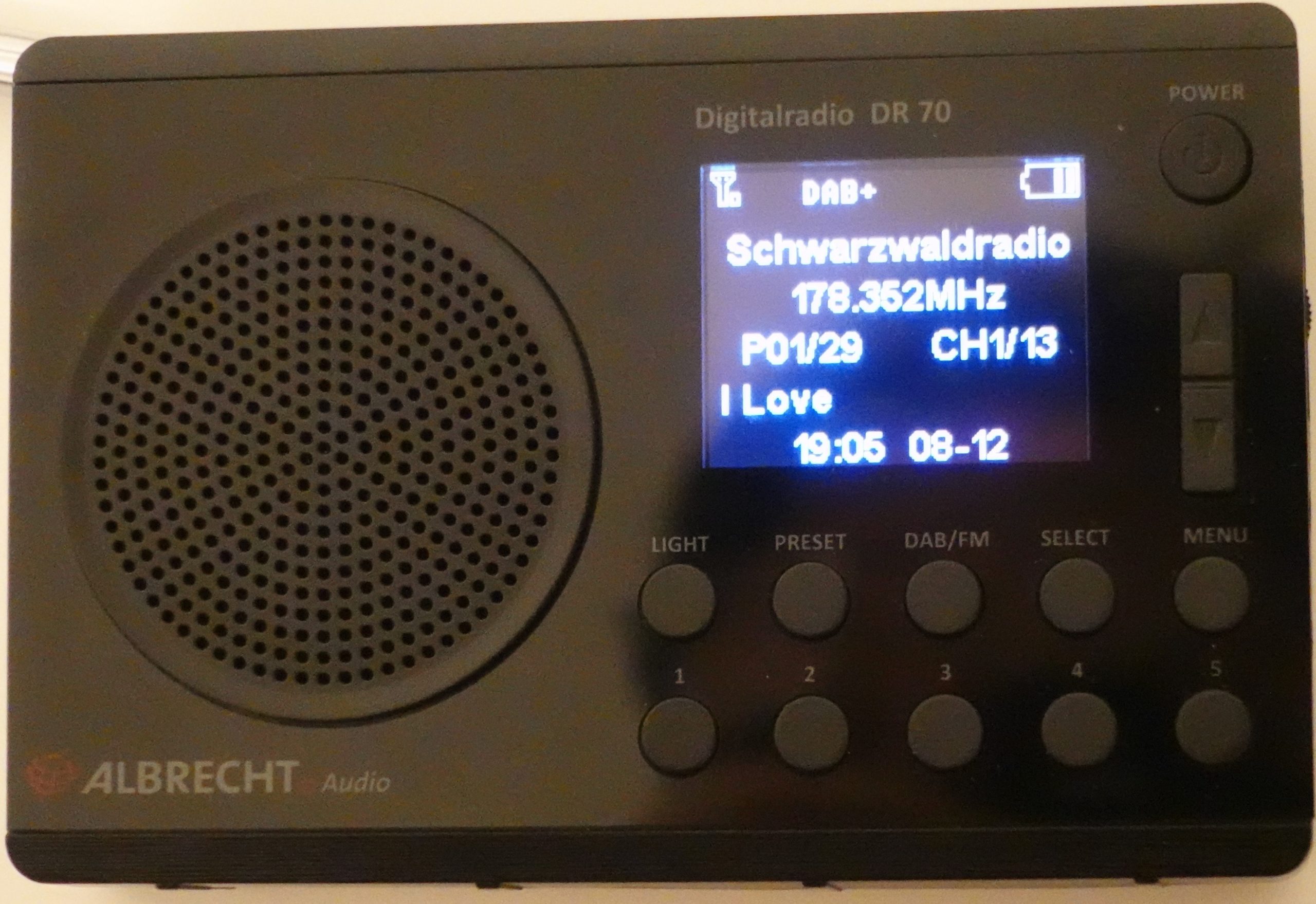 9683 DAB UKW-Radio Kopfhörer Schwarz Kanal Reisen FM-Empfänger DAB 
