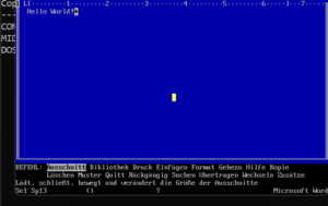 Microsoft Word 5.0 unter DOS