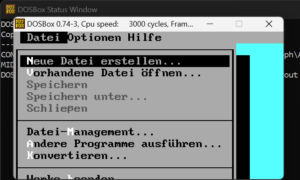 Microsoft Works 2.0 mit ZoomText unter DOS