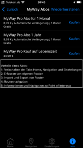 MyWay Pro Abonnement