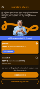 Ally App Pro Abonnement