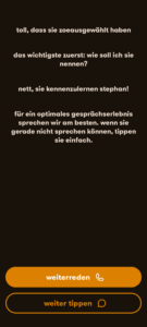 Ally App Willkommensnachricht