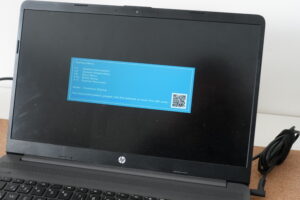 HP-Notebook mit Startoptionen